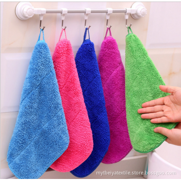 Pure Color Microfiber Strong Water Imbibition Kitchen Cleaning Towel Wholesale